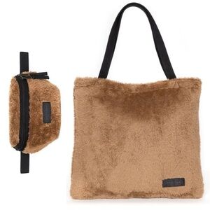 EASTPAK NWT Shearling Charlie Teddy Faux Fur Shoulder Bag & Belt Bag Fanny Pack